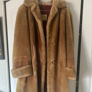 AMAZING O'NEILS VINTAGE DYED LAMB WOMENS FUR COAT DESIGNER JACKET